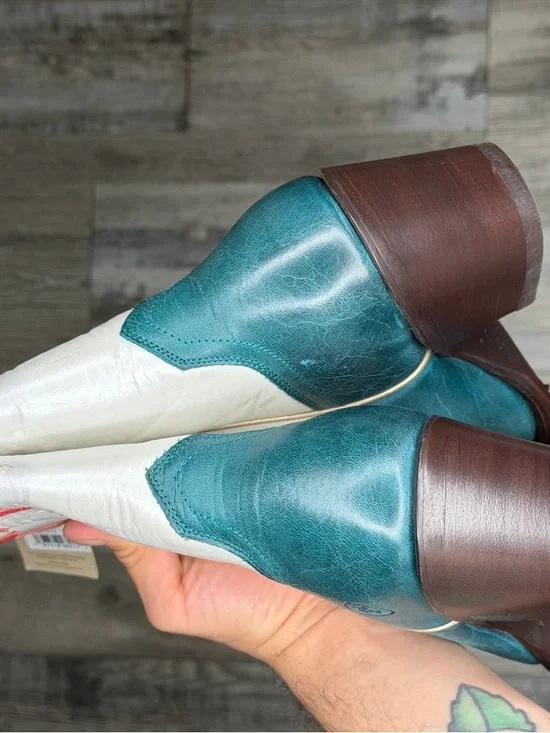 ARIAT WOMEN STARLIGHT WESTERN BOOTS - SNIP TOE TURQUOISE size 8 rodeo stagecoach - Picture 10 of 12